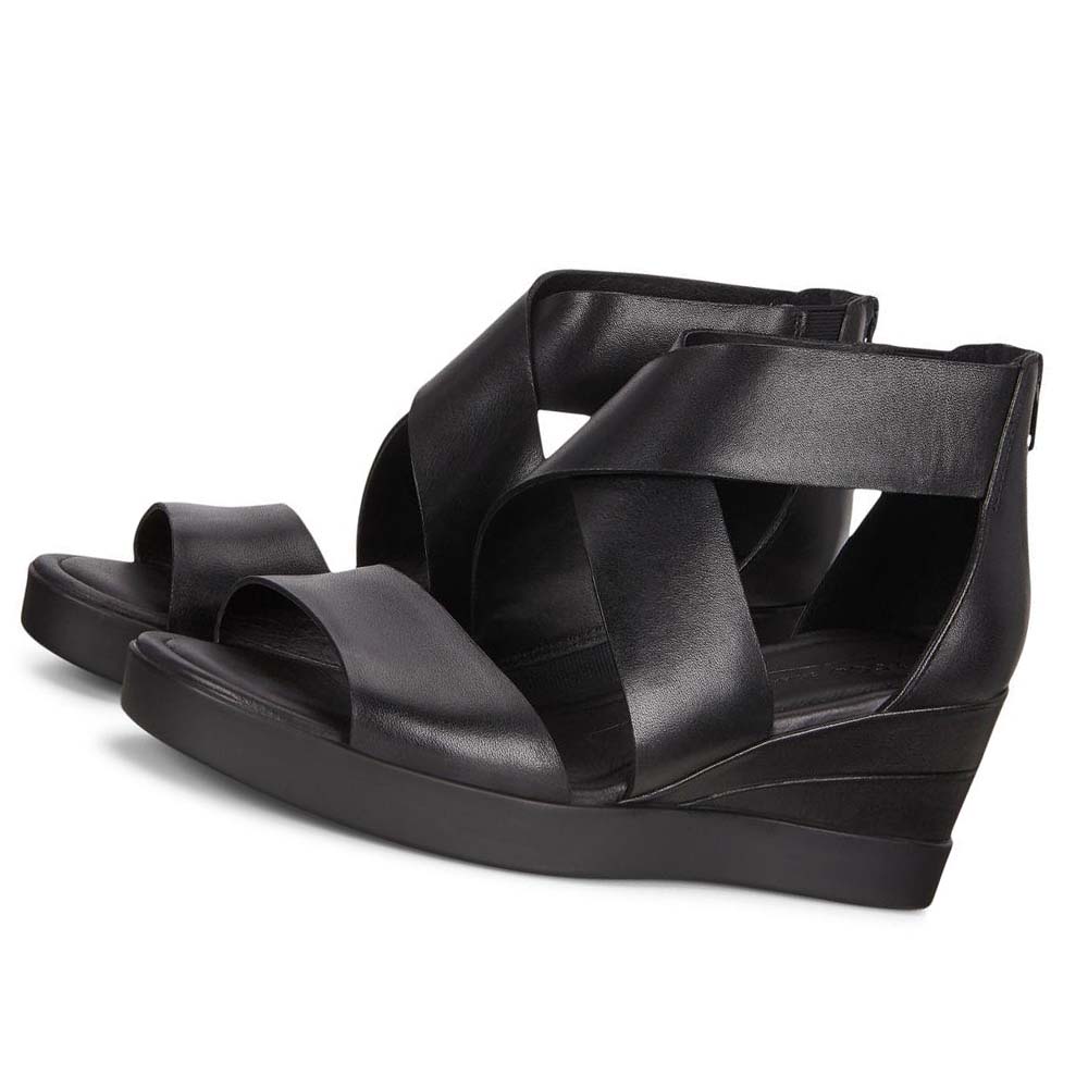 Ecco Shape Wedge Plateaus Pensko Dame Svarte | NO 121CTV